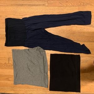 Motherhood Maternity Leggings XL and 2 belly bands